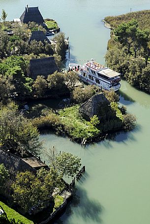 Aereal view of laguna di Marano